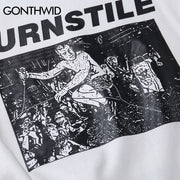 GONTHWID Mens Hip Hop Printed Long Sleeve T-Shirts 2017 Autumn Fashion Casual Cotton Extended Swag Longline Top Tees Streetwear