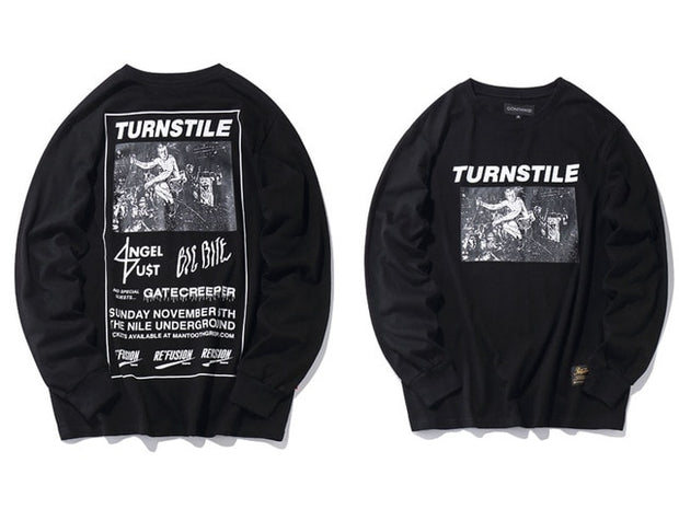 GONTHWID Mens Hip Hop Printed Long Sleeve T-Shirts 2017 Autumn Fashion Casual Cotton Extended Swag Longline Top Tees Streetwear