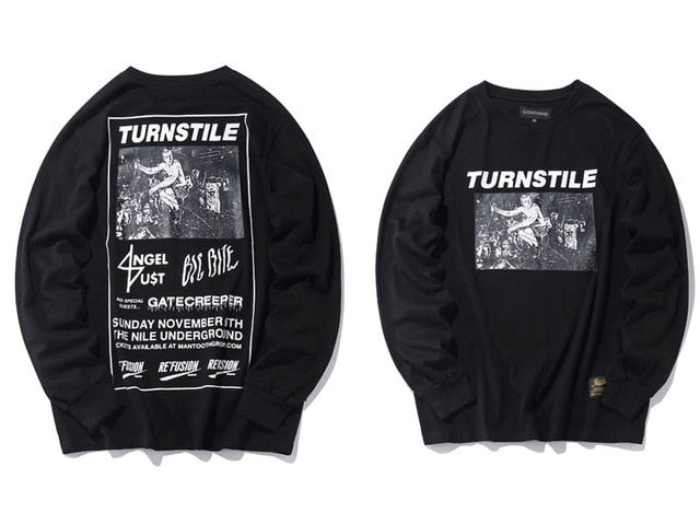 GONTHWID Mens Hip Hop Printed Long Sleeve T-Shirts 2017 Autumn Fashion Casual Cotton Extended Swag Longline Top Tees Streetwear