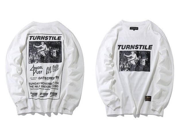 GONTHWID Mens Hip Hop Printed Long Sleeve T-Shirts 2017 Autumn Fashion Casual Cotton Extended Swag Longline Top Tees Streetwear