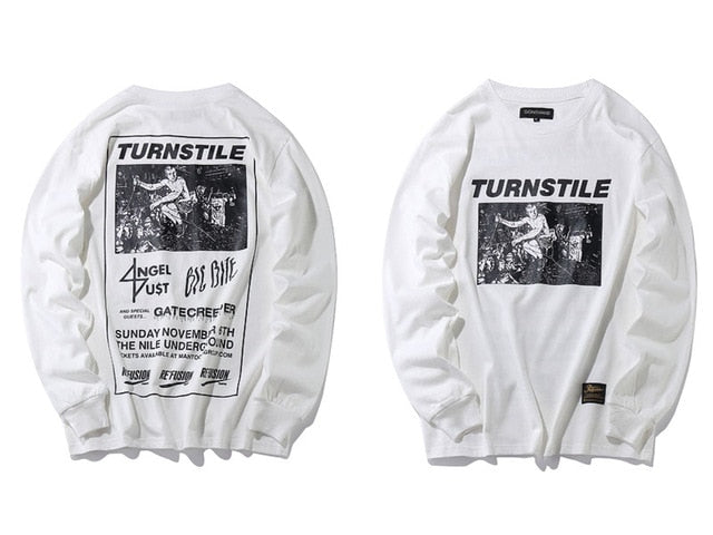 GONTHWID Mens Hip Hop Printed Long Sleeve T-Shirts 2017 Autumn Fashion Casual Cotton Extended Swag Longline Top Tees Streetwear