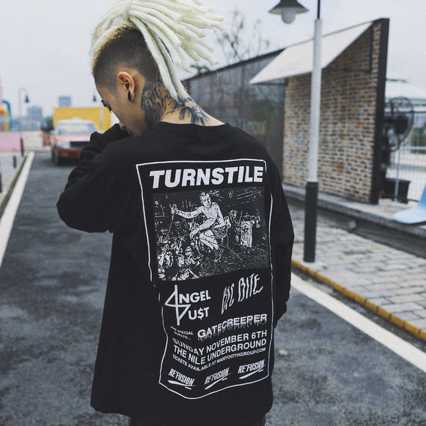 GONTHWID Mens Hip Hop Printed Long Sleeve T-Shirts 2017 Autumn Fashion Casual Cotton Extended Swag Longline Top Tees Streetwear