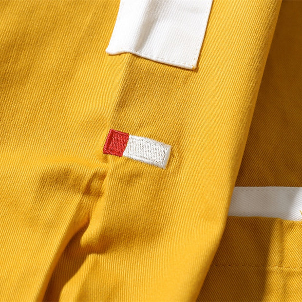 Aolamegs Bomber Jacket Patchwork Men's Jacket Turn-down Collar Fashion Outwear Autumn Men Coat Bomb Couple Baseball Jackets