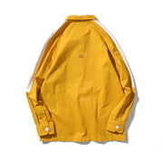 Aolamegs Bomber Jacket Patchwork Men's Jacket Turn-down Collar Fashion Outwear Autumn Men Coat Bomb Couple Baseball Jackets