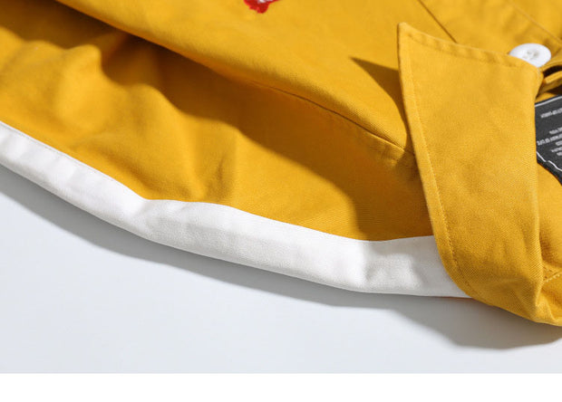 Aolamegs Bomber Jacket Patchwork Men's Jacket Turn-down Collar Fashion Outwear Autumn Men Coat Bomb Couple Baseball Jackets