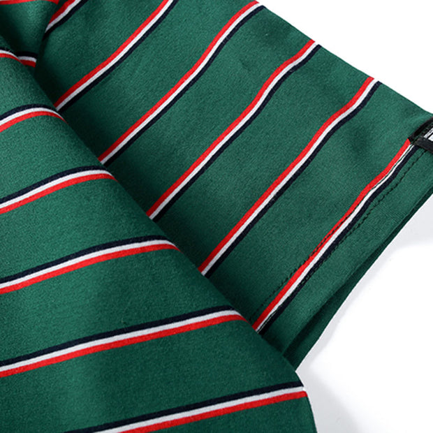 Harajuku Stripe T Shirt 2018 Men Casual T-Shirt Short Sleeve Summer Hip Hop Tshirt Streetwear Casual Tops Tees Black White Green