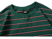 Harajuku Stripe T Shirt 2018 Men Casual T-Shirt Short Sleeve Summer Hip Hop Tshirt Streetwear Casual Tops Tees Black White Green