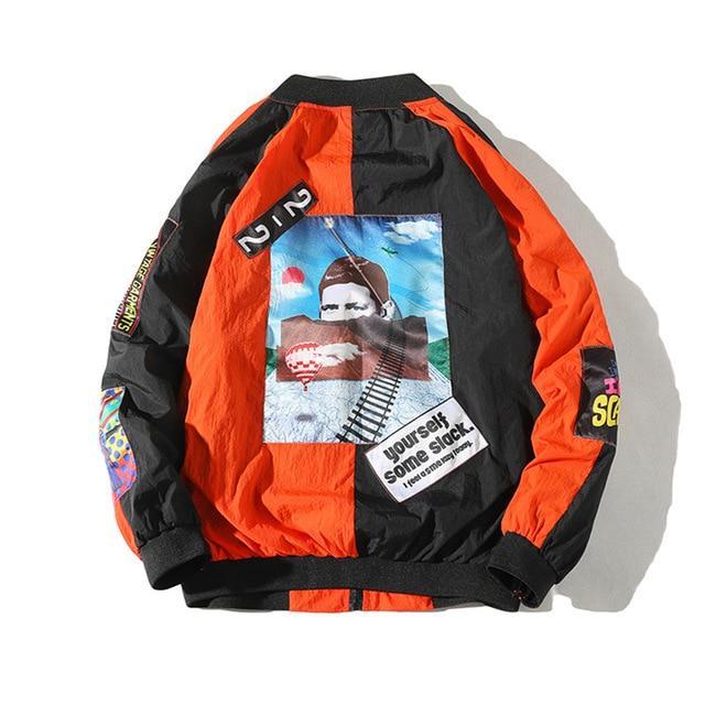 Vintage Abstract Windbreaker