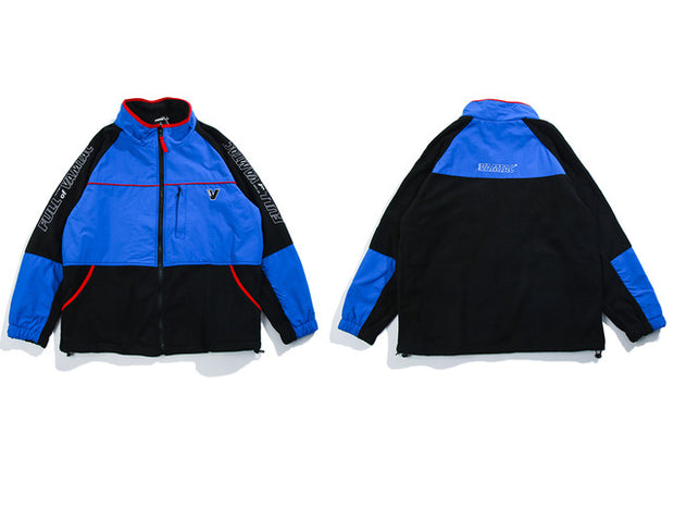 Aelfric Eden Winter Vintage Color Block Parkas Hip Hop Full Zip Track Windbreaker Coats Fashion Casual Streetwear Jackets Mt29