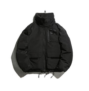 Una Reta Men's Winter Jacket New Casual Solid Stand Collar Jackets Mens Hip Hop Big Pockets Plus Size Warm Parka