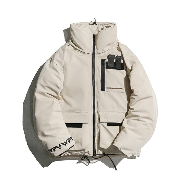 Una Reta Men's Winter Jacket New Casual Solid Stand Collar Jackets Mens Hip Hop Big Pockets Plus Size Warm Parka