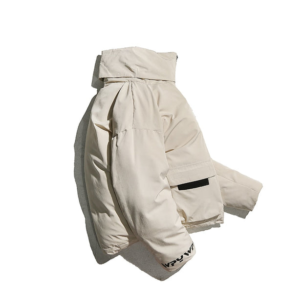 Una Reta Men's Winter Jacket New Casual Solid Stand Collar Jackets Mens Hip Hop Big Pockets Plus Size Warm Parka