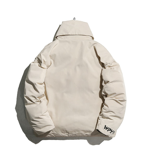 Una Reta Men's Winter Jacket New Casual Solid Stand Collar Jackets Mens Hip Hop Big Pockets Plus Size Warm Parka