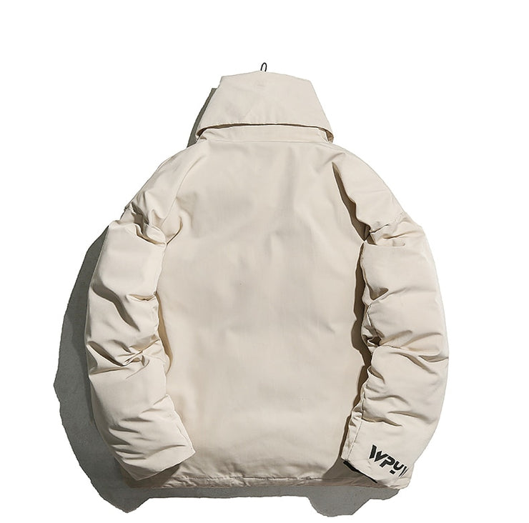 Una Reta Men's Winter Jacket New Casual Solid Stand Collar Jackets Mens Hip Hop Big Pockets Plus Size Warm Parka