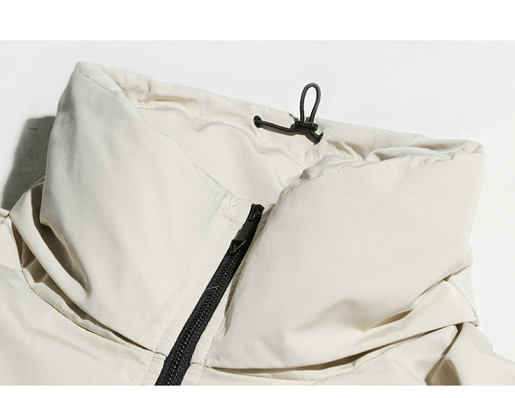 Una Reta Men's Winter Jacket New Casual Solid Stand Collar Jackets Mens Hip Hop Big Pockets Plus Size Warm Parka