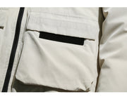 Una Reta Men's Winter Jacket New Casual Solid Stand Collar Jackets Mens Hip Hop Big Pockets Plus Size Warm Parka